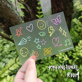 Reusable sticker book - Accordion File (A6 size) + Sticker sheet