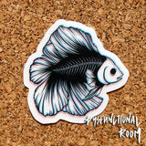 Sticker #019 - Betta Fish Skeletal