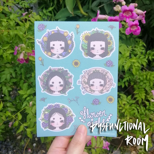 Sticker #049 - Flower Girls Sticker Sheet