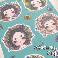 Sticker #049 - Flower Girls Sticker Sheet