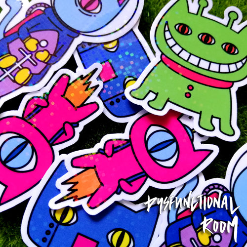 Sticker #045 - Space Cats (宇宙キャッツ) Set