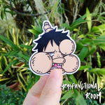 One Piece Sticker - Swollen Luffy